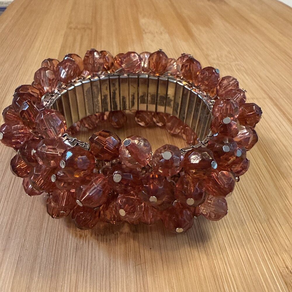 AUBURN BEAD STRETCH BANGLE BRACELET